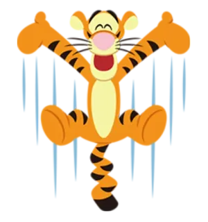 😛 4b8cfa9b Tigger Winnie the Pooh 티거, 위니 더 푸, 만화, 주황색, 호랑이, 디즈니, 캐릭터 telegram sticker