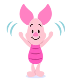 😚 50ef5040 Piglet 아기 돼지, 만화, 분홍색, 동물 telegram sticker