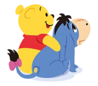 😛 f5c0e0f6 Winnie the Pooh 만화, 동물, 이요르, 우정, 곰돌이 푸 telegram sticker