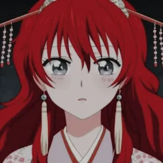 🤍 2a42f7a2 Yona Yona of the Dawn Anime, Manga, cheveux roux, princesse, Yona, Princesse de l'Aube, fantaisie, personnage whatsapp sticker