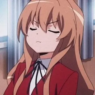 🤍 8957196b Taiga Aisaka Toradora! Animé, Tsundere, Dessin animé, Animation, Écolière, Colérique, Mignon whatsapp sticker