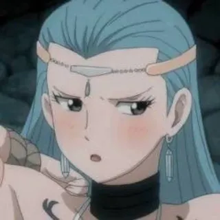 🤍 c5fe1629 Anime, Femme, cheveux bleus, Dessin animé, féminin, Illustration whatsapp sticker