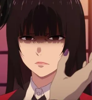 😠 d1da1458 Yumeko Jabami Kakegurui Anime, Kakegurui, Yumeko Jabami, Jeu, Manga, Sérieux, Portrait whatsapp sticker