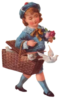 vintage postcard telegram stickers