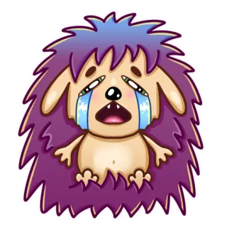😭 44a33e3a riccio, piangere, triste, lacrime, cartone animato, emoji, animale, sticker telegram sticker