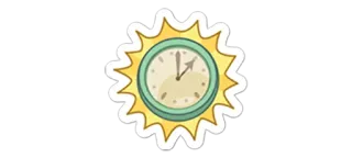 ⏱ 09ab0642 clock, time, yellow, green whatsapp sticker