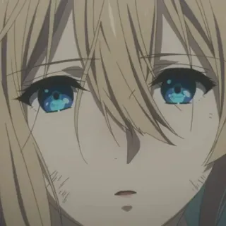 💎 17c9c433 Violet Evergarden 动漫, 悲伤, 肖像, 动画, 角色 telegram sticker