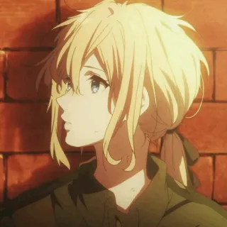 💎 2b27b218 Violet Evergarden 动漫, 女孩, 角色, 薇尔莉特·伊芙加登, 金发 telegram sticker