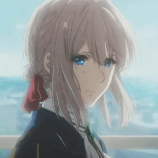 ✨ 53ef3753 Violet Evergarden 动漫, 角色, 肖像, 女孩, 薇尔莉特·伊芙加登, 动画, 情感 telegram sticker