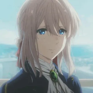 💎 c3748111 Violet Evergarden 动漫, 女孩, 角色, 肖像, 薇尔莉特·伊芙加登 telegram sticker