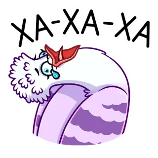 😂 d399d419 XA-XA-XA cười, ngỗng, khóc, vui nhộn, hoạt hình telegram sticker