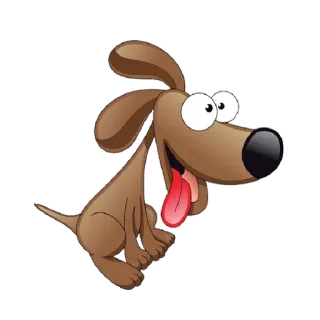 😳 6055e89b 犬, 漫画, 茶色, 動物, ペット telegram sticker