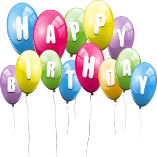 🎈 8460afbb HAPPY BIRTHDAY balloons, birthday, celebration, party telegram sticker