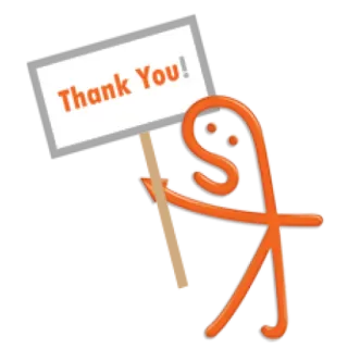 🙏 8f9f4b0c Thank You! thank you, appreciation, orange, stick figure, greeting telegram sticker