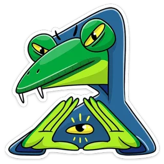 👁 df12537c カエル, 爬虫類, ヘビ, 漫画, 面白い, 動物 telegram sticker