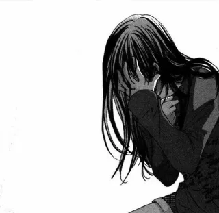 😭 05efd478 pleurer, triste, manga, animé, fille, émotionnel telegram sticker