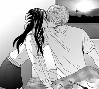 ❤ 274fb1eb baiser, amour, couple, romance, affection telegram sticker