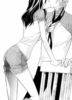 ❤ 29b802af Anime, Manga, Couple, Baiser, Romance telegram sticker