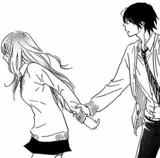 ❤ 477845f5 Anime, Manga, Couple, Romance, Amour telegram sticker