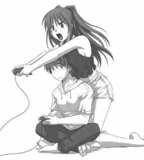 😳 771d1e4a Anime, Couple, Gaming, Manette, Amitié telegram sticker