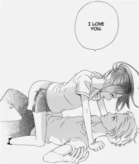 ❤ 8c077c54 I LOVE YOU. Manga, Romance, Amour, Anime telegram sticker