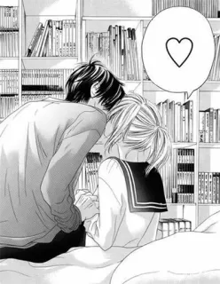 ❤ 95696dab Manga, Romance, Amour, Cœur, Baiser, Couple telegram sticker