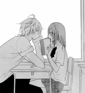 ❤ aa732ec1 Manga, Anime, Couple, École, Romance telegram sticker