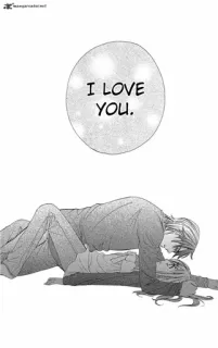 ❤ b3f2aa67 I LOVE YOU. amour, romance, couple, baiser, affection, manga telegram sticker