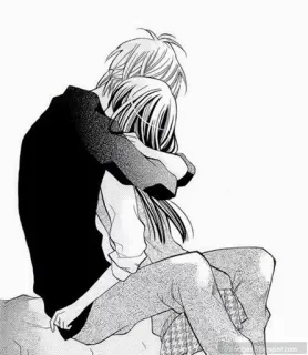 ❤ c1a6e361 Anime, Manga, Câlin, Amour, Couple, Romance telegram sticker