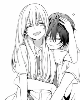❤ cbd97a0c Anime, Manga, Couple, Câlin, Amour, Mignon, Personnages, Affection telegram sticker