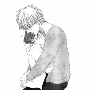 ❤ d334a0bd Anime, Manga, Couple, Câlin, Amour, Romance, Affection telegram sticker