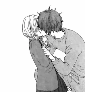 ❤ f0229811 Anime, Baiser, Couple, Romance, Amour telegram sticker