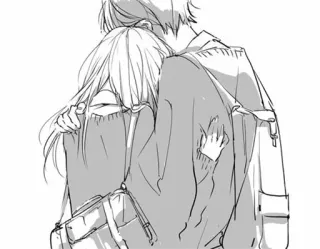 ❤ f069c835 Animé, Câlin, Couple, Romance telegram sticker