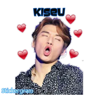 💋 b42055de KISEU 韩流, 爱心, 男人, 贴纸, 爱 telegram sticker