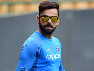 😎 b023df21 Virat Kohli Virat Kohli, Joueur de cricket indien, Joueur de cricket, Athlète, Sport, Inde, Lunettes de soleil, Chemise bleue telegram sticker