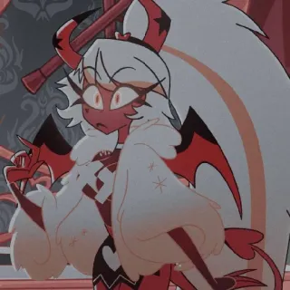 🎀 5f42a915 helluva boss, Cartoon, Dämon, Sukkubus, Imp, Millie telegram sticker