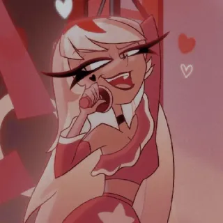 🎤 fd81ea02 Verosika Mayday Helluva Boss Cartoon, Animation, Pink, Verosika Mayday, Helluva Boss, Dämon telegram sticker