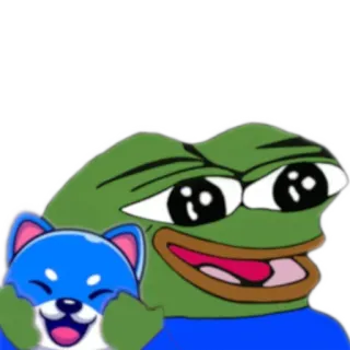 🫂 41fddd2c Pepe the Frog Pepe, rana, perro, lindo, meme telegram sticker
