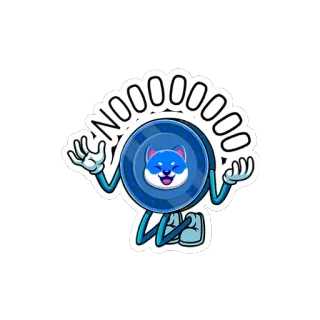 🙅‍♂ acc41582 NOOOOOOOOO moneda, perro, meme, dibujo animado, shiba inu telegram sticker