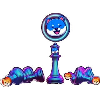 ♟ fec255f8 perro, shiba inu, ajedrez, juego, competición, animal, dibujo animado telegram sticker