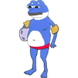 😅 c126bbcc Pepe the Frog 페페, 개구리, 수영, 수영복, 해변, 여름 telegram sticker