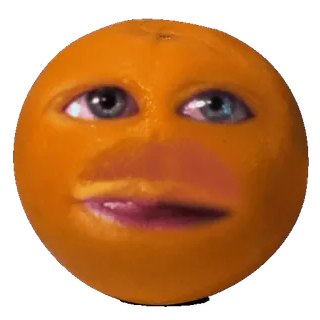 🤣 bcbb85fb Annoying Orange annoying orange, orange, fruit, cartoon, funny, meme telegram sticker