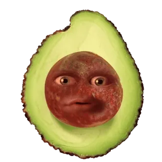 💥 cd891c99 avocado, funny, meme, face, fruit telegram sticker