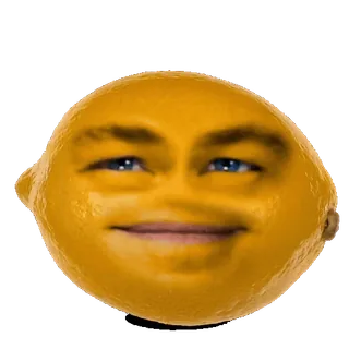 🎉 e5236910 lemon, face, funny, fruit, digital art telegram sticker