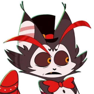 😮 48690df8 Husker Hazbin Hotel แมว, ปีศาจ, นักพนัน, ฮัสเกอร์, Hazbin Hotel telegram sticker