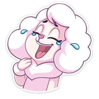 😂 53581930 cartone animato, animale, ridere, gioioso, felice, lacrime, carino, illustrazione telegram sticker