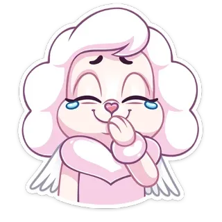😂 7fd7bae2 Cartone animato, Angelo, Carino, Kawaii, Adesivo, Felice, Piangente, Emozionale telegram sticker