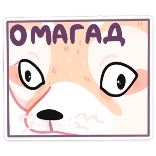 ⏺ 980a9dfb ОМАГАД 강아지, 동물, 밈, 헐, 놀람, 귀여운 telegram sticker