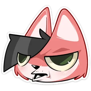 ⏺ b71cc807 кот, мультфильм, стикер, животное, лиса telegram sticker