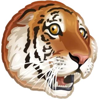 😳 6cb4bfcb 老虎, 动物, 野生动物, 猫, 猫科动物 telegram sticker